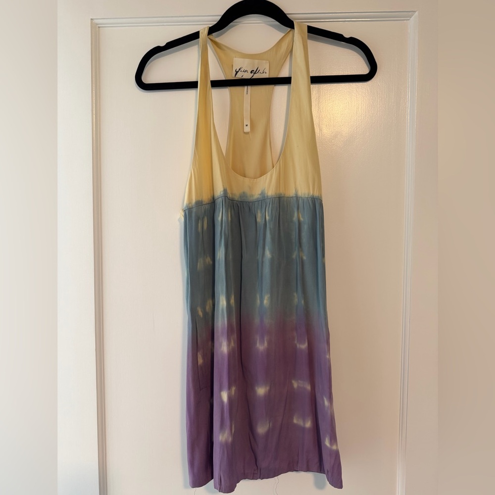 Yaya Aflalo Silk Mini Tie Dye Dress